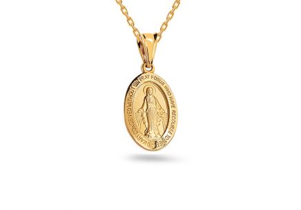 Goldmedaillon-Anhänger der Jungfrau Maria