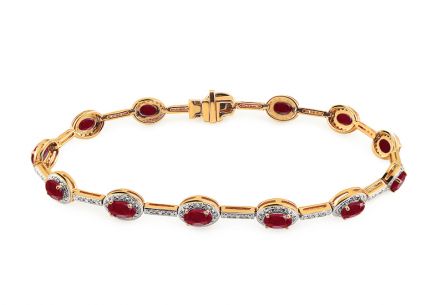 Brillant Armband mit Rubinen aus der Kollektion Rose 0,210 ct 2