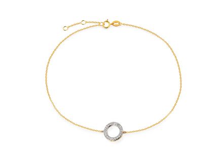 Armband aus Gelbgold mit Diamant-Ring