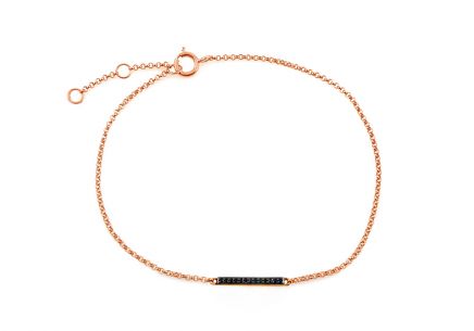 Goldarmband mit schwarzen Diamanten