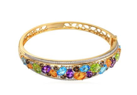 Luxuriöses Brillant Armband Armreif mit Edelsteinen aus der Kollektion Dubai 0,930 ct