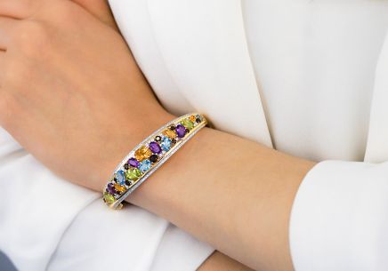 Luxuriöses Brillant Armband Armreif mit Edelsteinen aus der Kollektion Dubai 0,930 ct