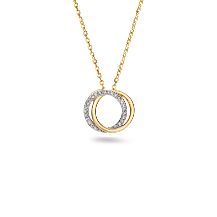 Eleganter Diamantanhänger 0,07ct Nikoll, Gelbgold