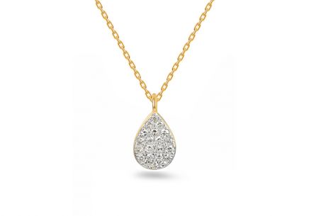 Goldener Diamantanhänger Kvapka mit freier Kette 0,060 ct