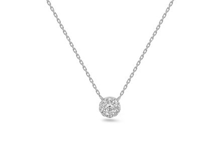 Brillantes Collier aus Weißgold 0,050 ct
