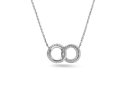 Diamant Halskette Symbol der verbundenen Kreise