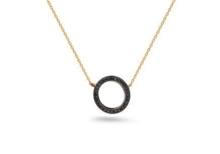 Halskette mit schwarzen Brillanten Karma 0,070 ct