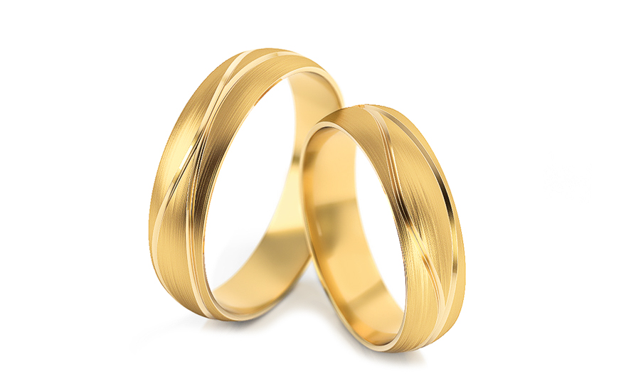 Eheringe Gelbgold Breite 5 mm - STOB282