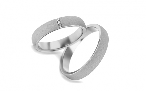 Eheringe mit Diamanten 0,030 ct Breite 4 mm - STOBR261A