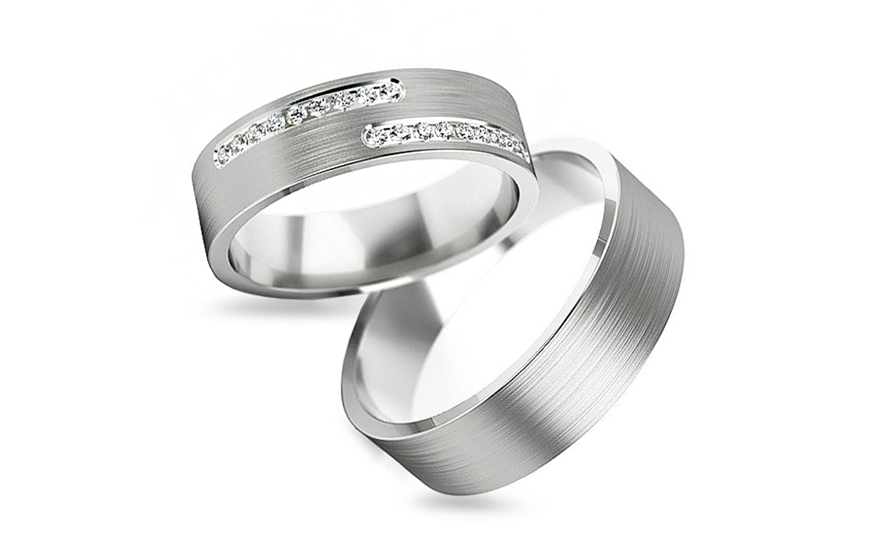 Trauringe mit einer Zirkonbreite von 5,3 mm - STOB213