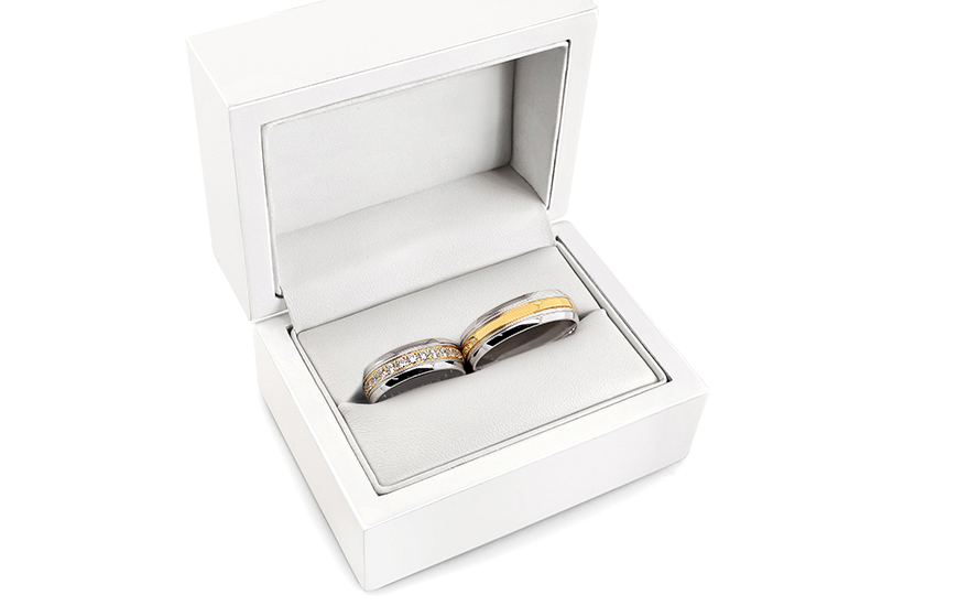 Eheringe mit Zirkonbreite 6,5 mm - STOB181 - in einer Verpackung Box Eheringe mit Zirkonbreite 6,5 mm - STOB181 - in einer Verpackung Box