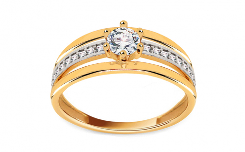 Gold Verlobungsring mit Zirkonen Abril - IZ11289