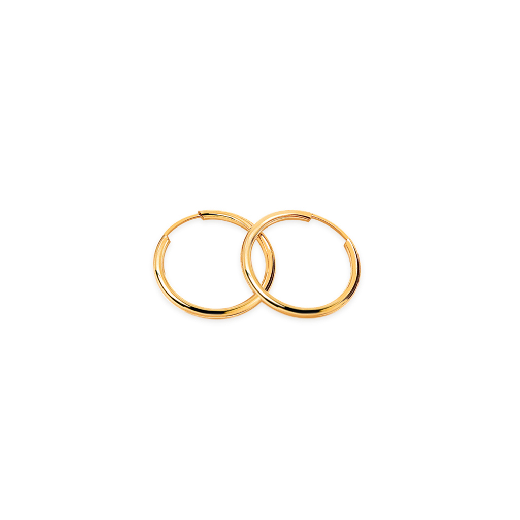 Goldohrringe, Ringe 1,5 cm, Dicke 1,5 mm - IZ22538 Goldohrringe, Ringe 1,5 cm, Dicke 1,5 mm - IZ22538