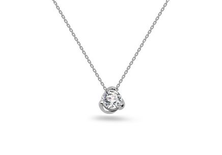 Halskette aus Weißgold mit Zirkon
