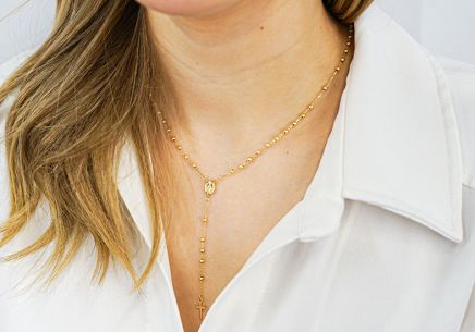 Gold Halskette Rosenkranz