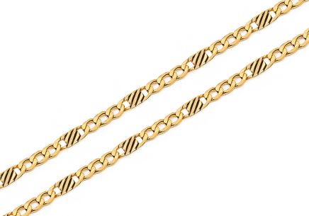 Figaro Goldkette mit 3 mm Gravur