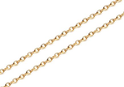 Kette aus Gelbgold Solid Rolo 45 cm