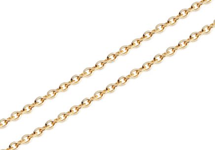 Kette aus Gelbgold Solid Rolo 45 cm