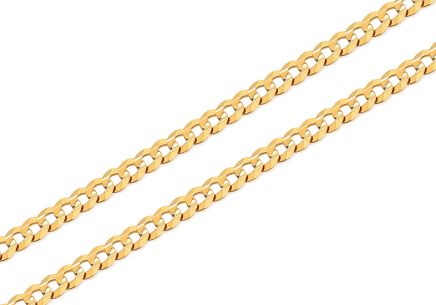 Goldkette dick Curb 4 mm