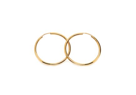 Goldohrringe Kreise 2 cm