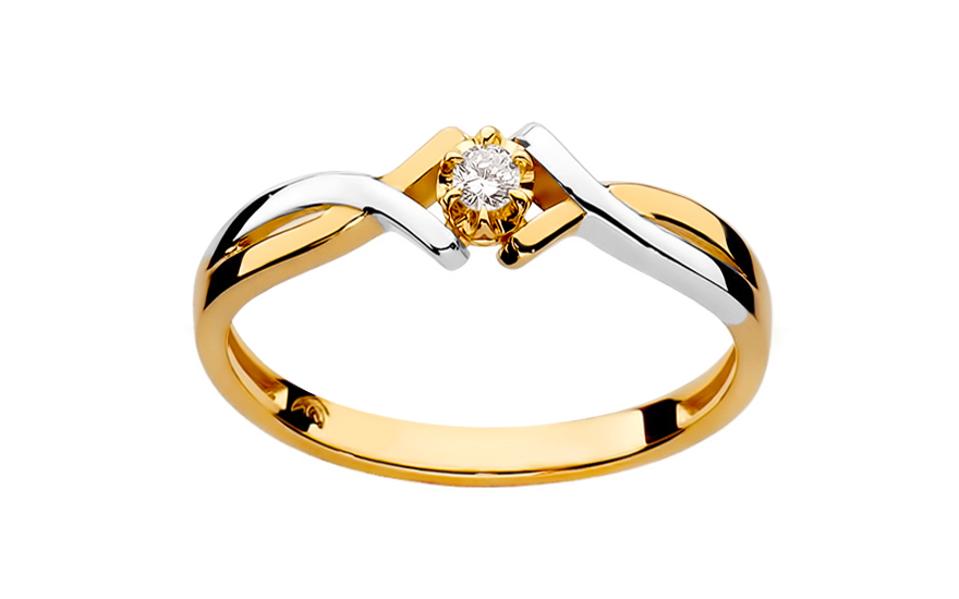 Prestige-Diamantring aus Gold, 9 Karat - BSBR031HR Prestige-Diamantring aus Gold, 9 Karat - BSBR031HR