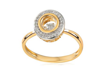 Brillanter Ring 0,160 ct tanzende Diamanten