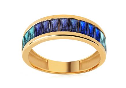 Ring mit simuliertenňm Edelsteinen Eira