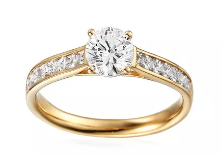 Gold Verlobungsring mit Zirkonen Loria