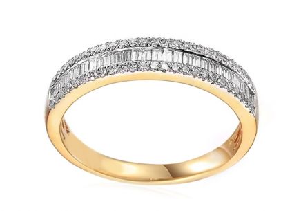 Ring mit Baguette Diamanten 0,440 ct