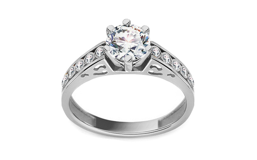 Schöner Verlobungsring Queen white - CSRI801A
