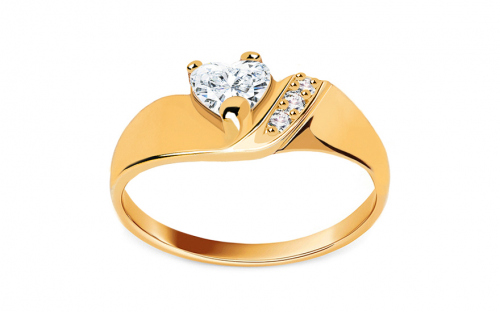 Goldene Verlobungsringe - Swarovski