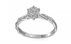 Verlobungsring aus Weißgold mit Brillanten 0,070 ct - IZBR734A