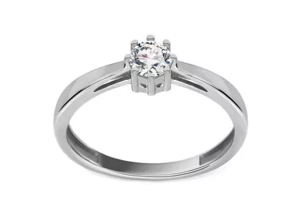 Gold Verlobungsring mit Zirkon Allaire white